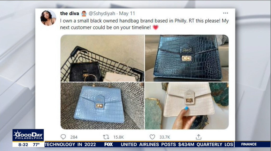 Viral tweet helps launch Philly handbag designer's business