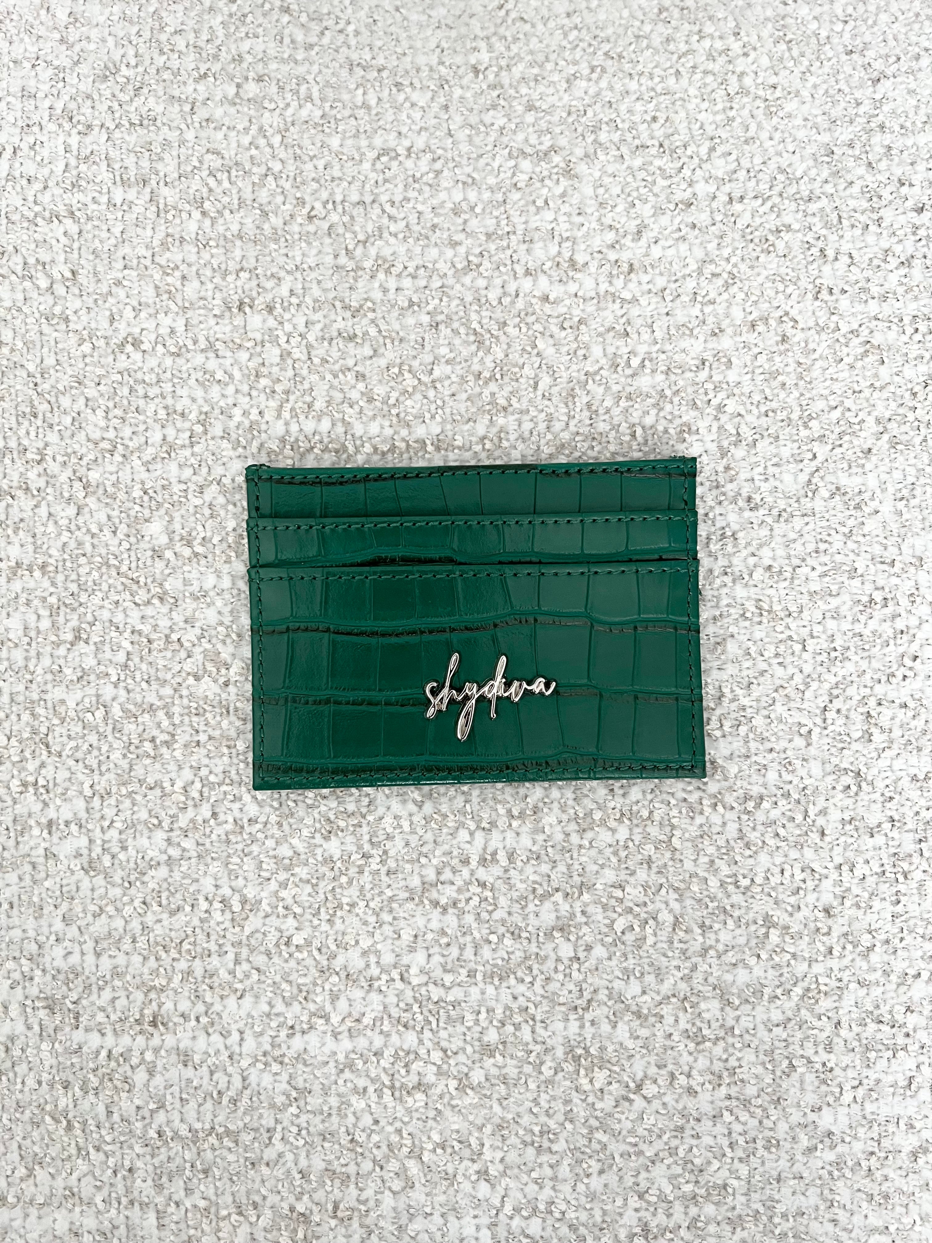 timeless card holder | hunter green