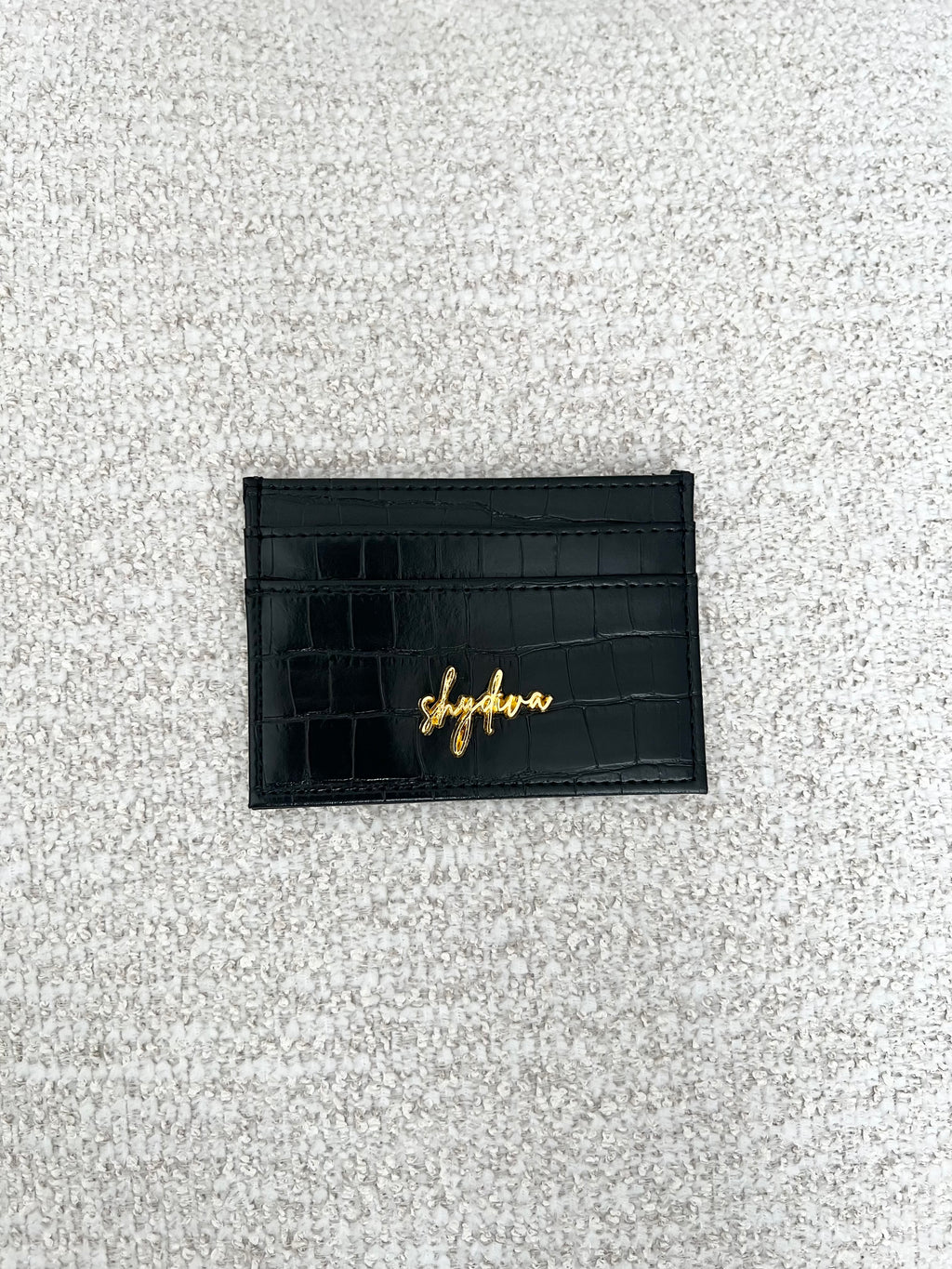 timeless card holder | black/gold