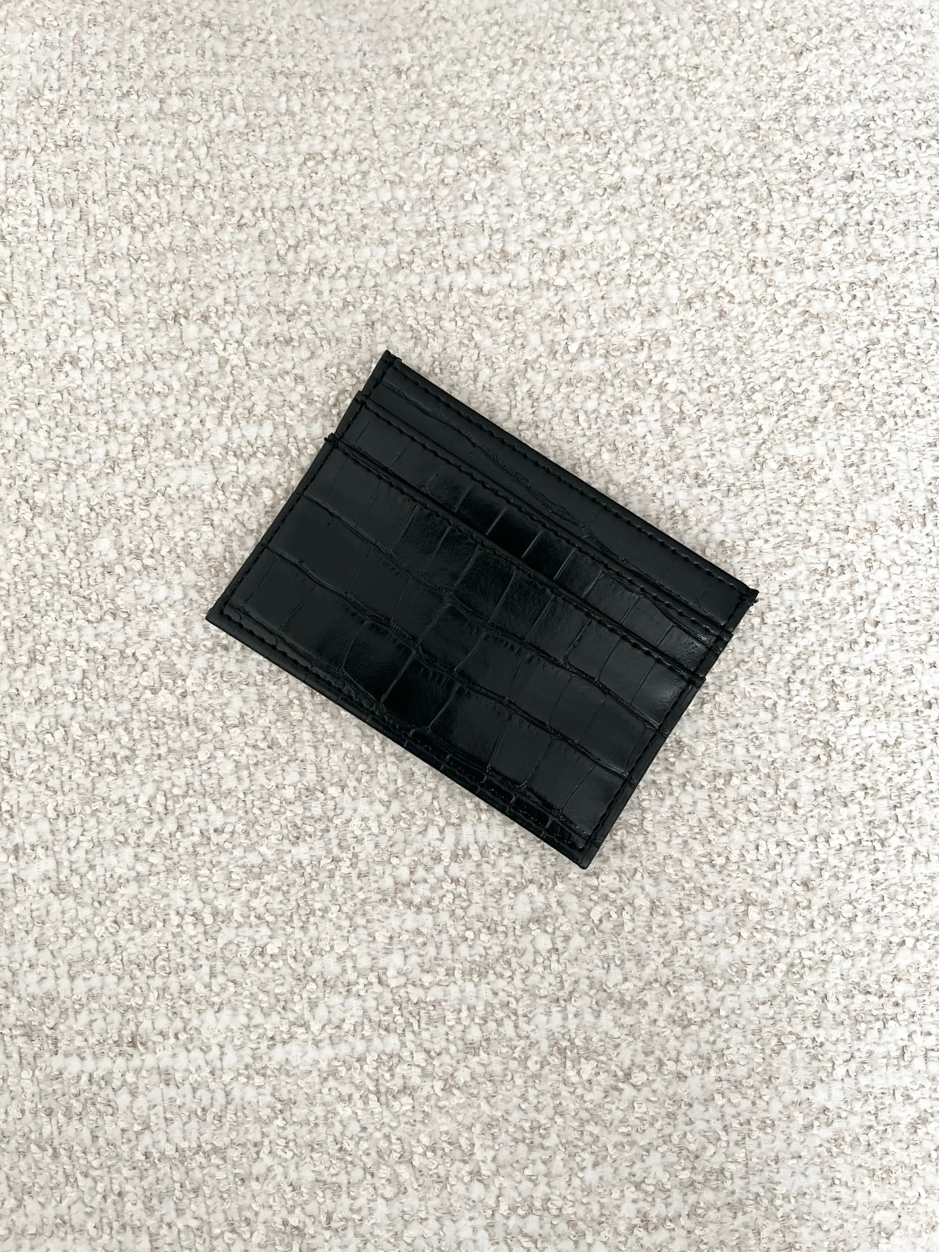 timeless card holder | black/silver