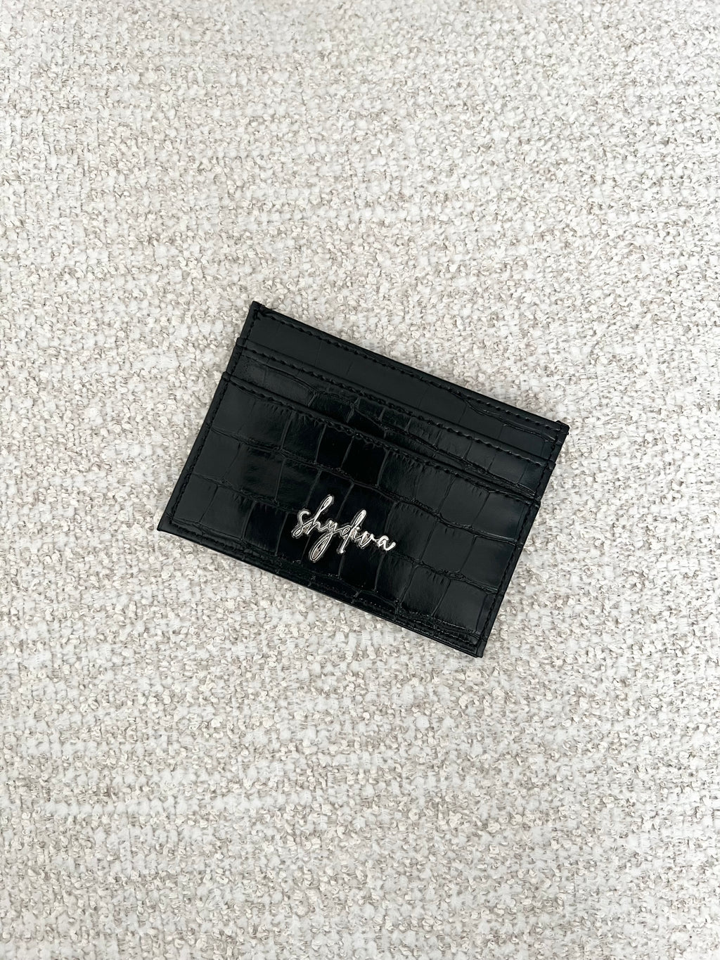 timeless card holder | black/silver