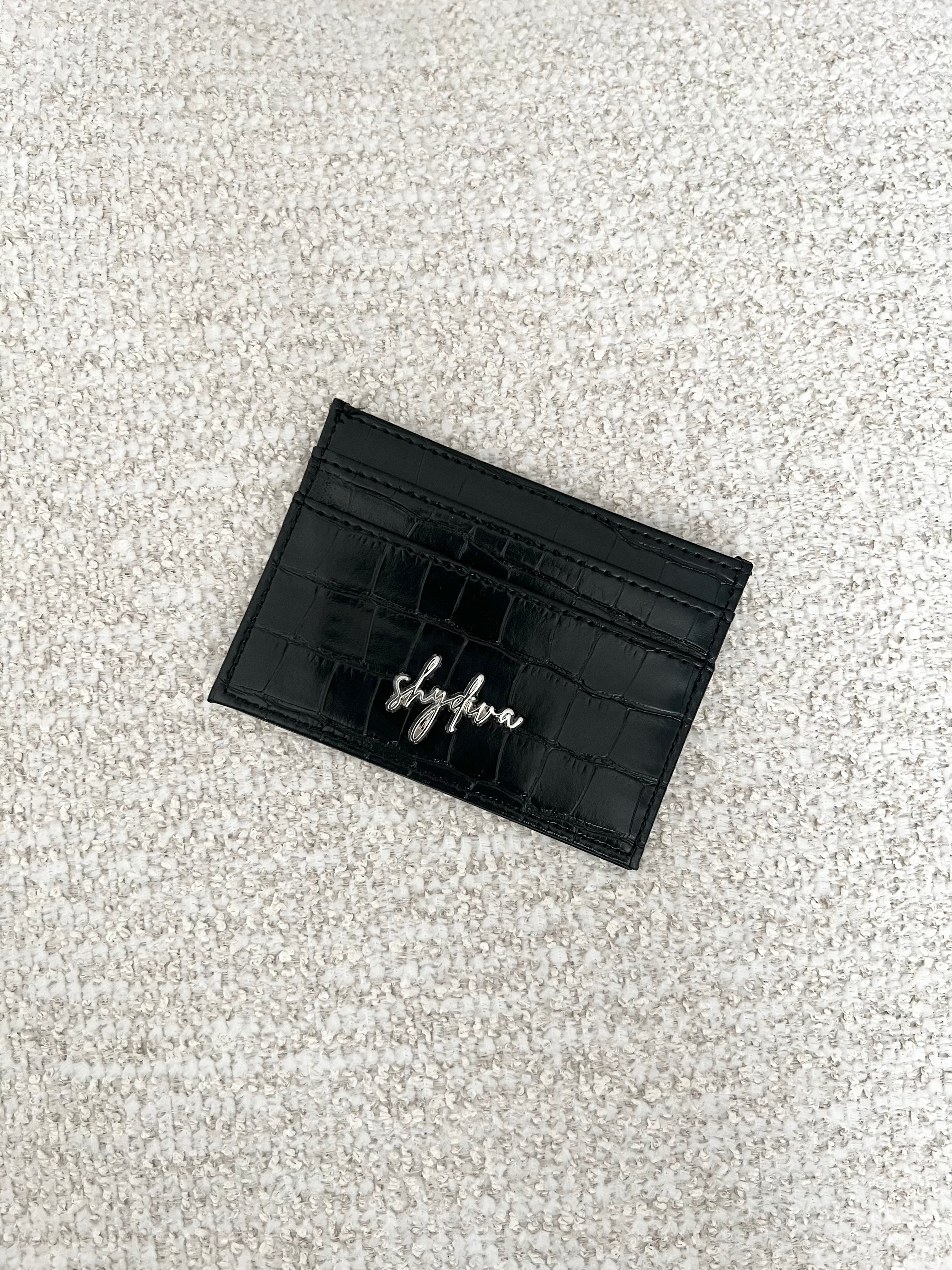 timeless card holder | black/silver