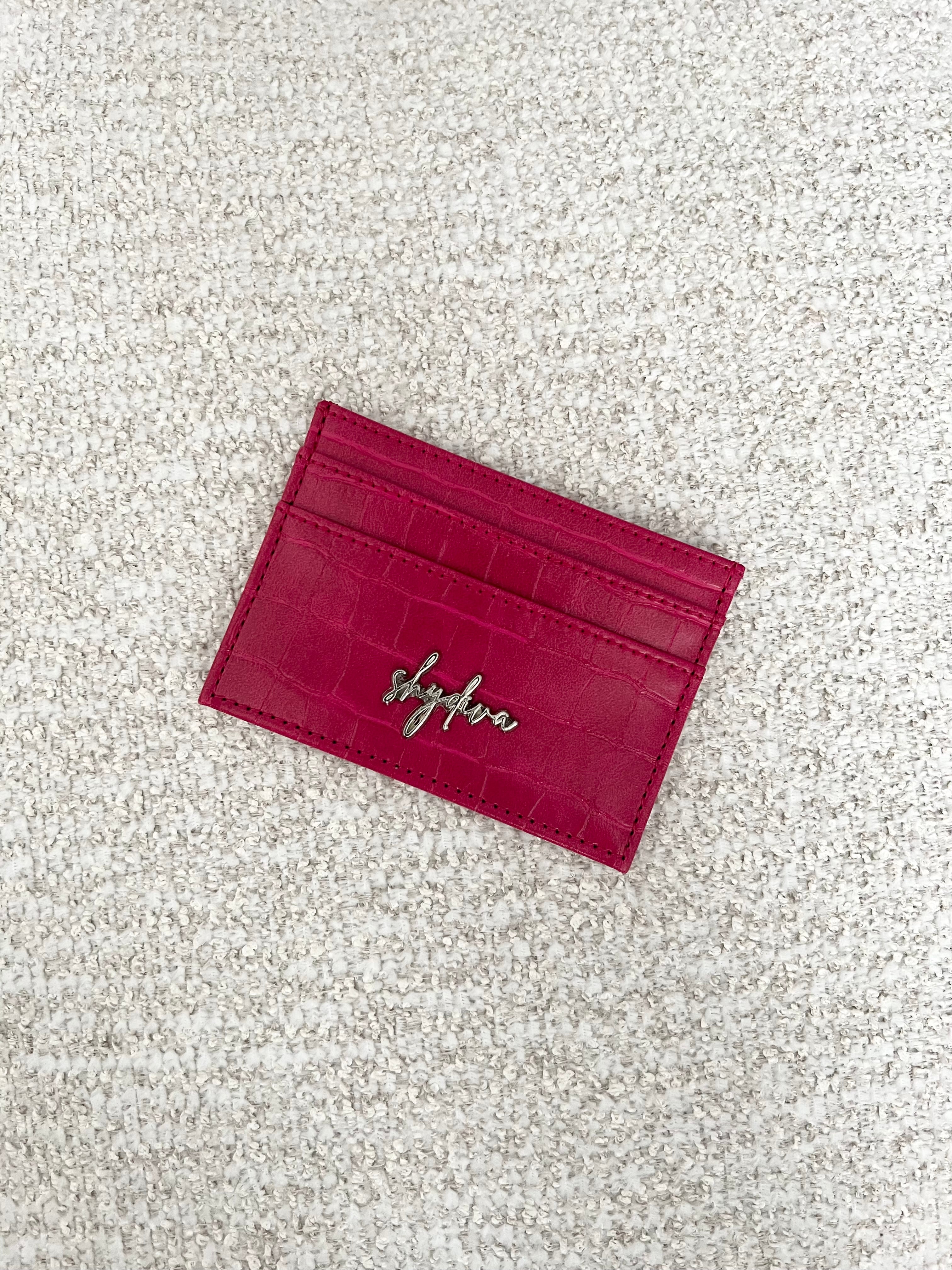 timeless card holder | hot pink