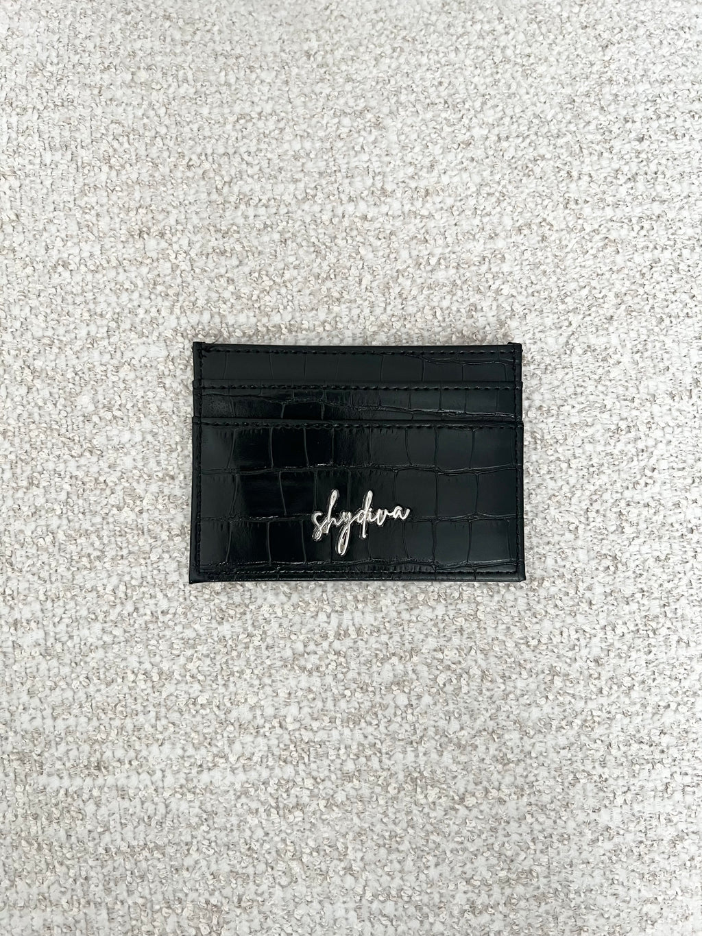 timeless card holder | black/silver