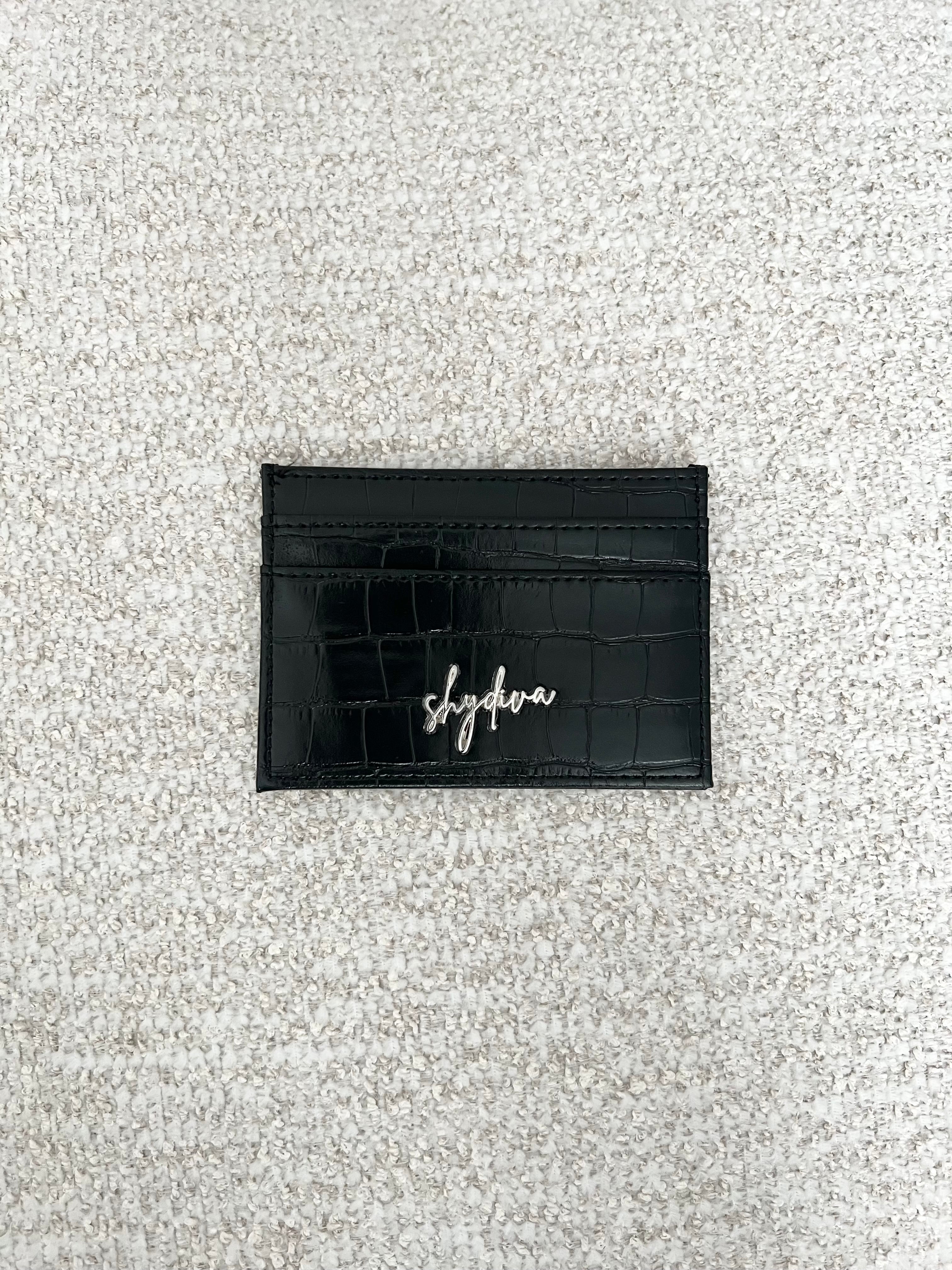 timeless card holder | black/silver