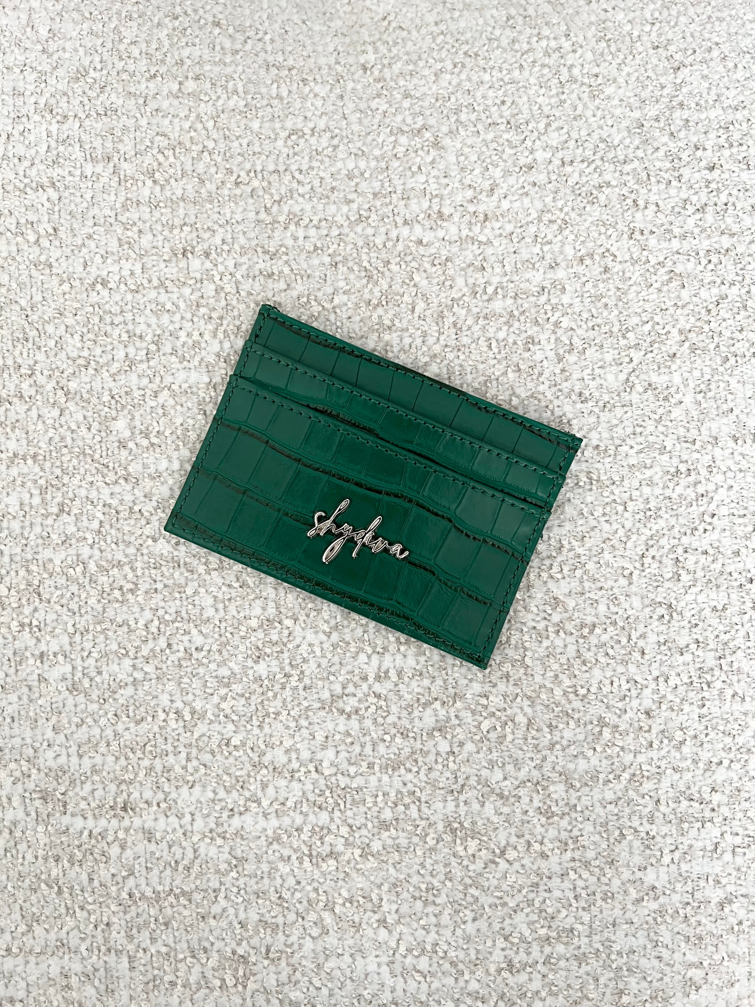 timeless card holder | hunter green